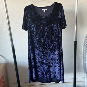 Royal Blue Velvet MIDI Dress